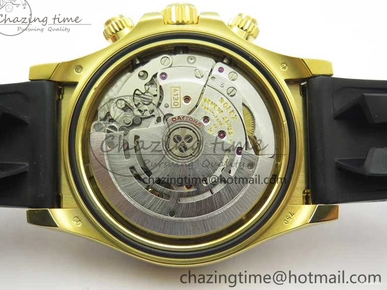 Best Diamonds 116518 Edition 904L Case Strap) SA4130 V4 1:1 Extra SS Noob Goid Plated on Strap Daytona Dial Rubber YG Black (Free 0521